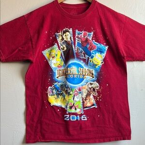 Universal Studios Florida Trademark Red Women’s T-Shirt. Size Large. Unisex.